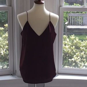 NWT Express downtown cami in wine .size medium
